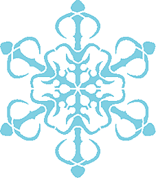 Sneeuwvlok V - sjabloon voor decoratie