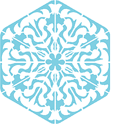 Sneeuwvlok XII - sjabloon voor decoratie