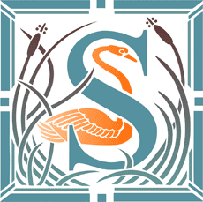 Beginletter S - sjabloon voor decoratie