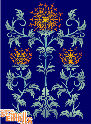 Schotse distel (Stencils met kantpatronen)