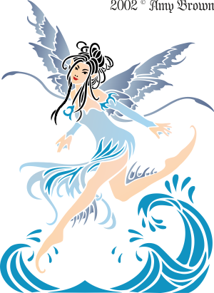 Fee van water - sjabloon voor decoratie
