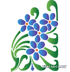 Abstracte bloemen - sjabloon voor decoratie