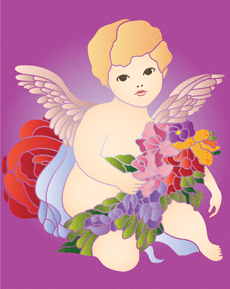 Kleine engel 1 - sjabloon voor decoratie