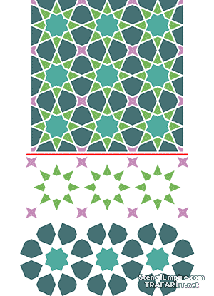 Alhambra 01b (Pochoirs avec motifs répétitifs)