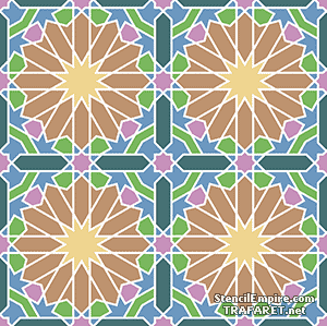 Alhambra 02a - sjabloon voor decoratie