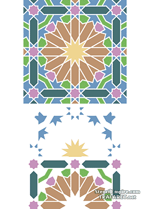 Alhambra 02b (Pochoirs avec motifs répétitifs)