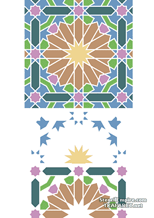 Alhambra 02b (Muursjablonen met herhalende patronen)
