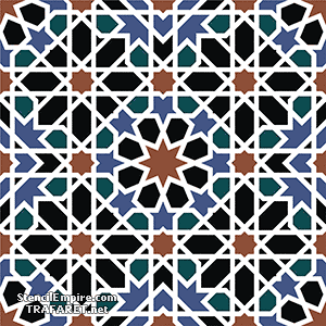 Alhambra 07b - sjabloon voor decoratie