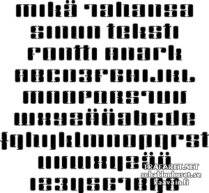 Anark-lettertype - sjabloon voor decoratie