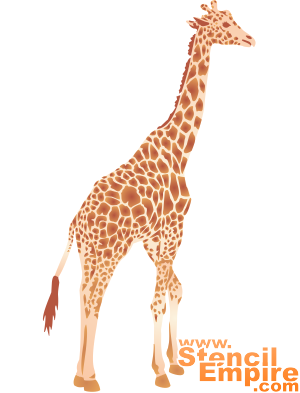 Girafe adulte - pochoir pour la décoration