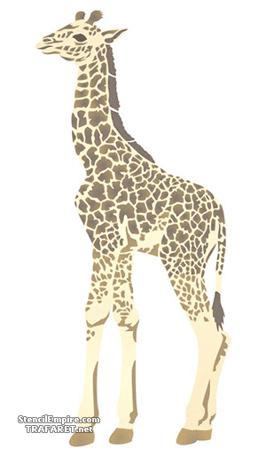 Baby giraf (Sjablonen met dieren)