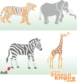 Afrikaanse dieren - sjabloon voor decoratie