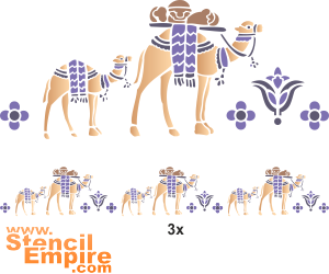 Kamelen - sjabloon voor decoratie