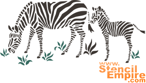 Zebra's (Sjablonen met dieren)