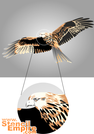 Rode Havik - sjabloon voor decoratie