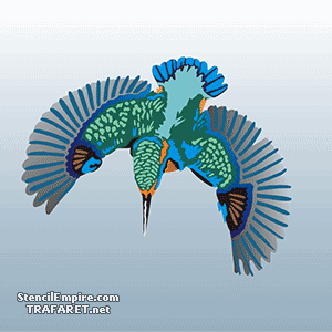 Ijsvogel - sjabloon voor decoratie