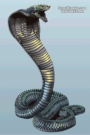 Grote boze cobra - sjabloon voor decoratie