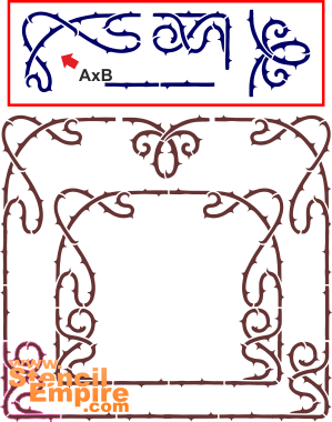 Ensemble pointu - pochoir pour la décoration