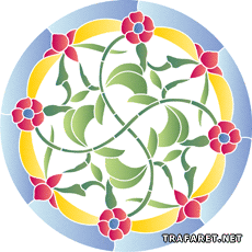 Bloemencirkel 2 - sjabloon voor decoratie