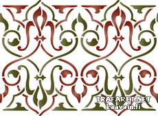 Bordure Arabesque 24 - pochoir pour la décoration