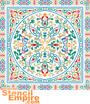 Arabesk tapijt 2 - sjabloon voor decoratie
