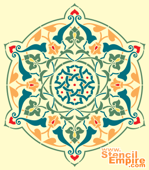 Groot Arabisch medaillon - sjabloon voor decoratie