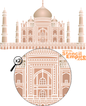 Taj Mahal - pochoir pour la décoration