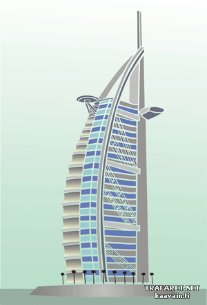 Burj Al Arab (Sjablonen met herkenningspunten en gebouwen)
