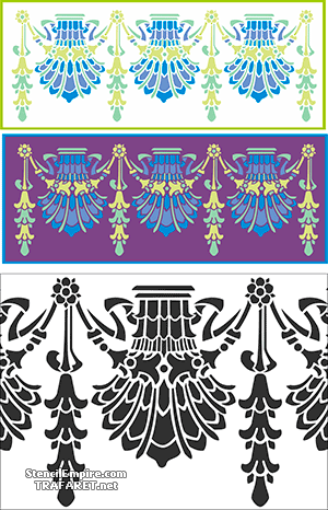 Rand Jugendstil 23 - sjabloon voor decoratie