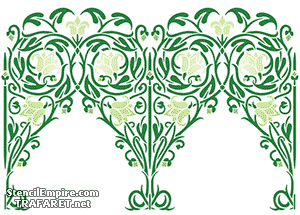 Bogen met lotussen - sjabloon voor decoratie