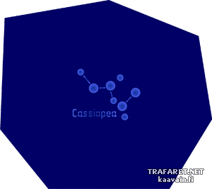 Sterrenbeeld Cassoipeia - sjabloon voor decoratie