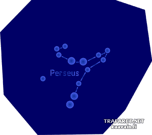 Sterrenbeeld Perseus - sjabloon voor decoratie
