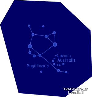 Sterrenbeeld Boogschutter en Corona - sjabloon voor decoratie