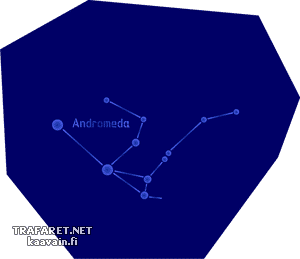 Sterrenbeeld Andromeda - sjabloon voor decoratie
