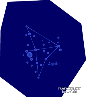 Aigle de la constellation - pochoir pour la décoration