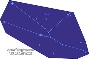 Sterrenbeeld Stier - sjabloon voor decoratie