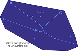 Constellation Taureau - pochoir pour la décoration