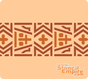 Bordure aztèque 1 - pochoir pour la décoration