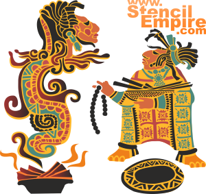 Azteekse hekserij - sjabloon voor decoratie