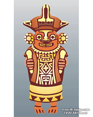 God van de Azteken - sjabloon voor decoratie