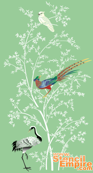Bamboebos 2 (Sjablonen met dieren)