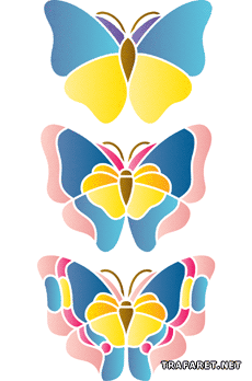 Gros papillons 3 - pochoir pour la décoration