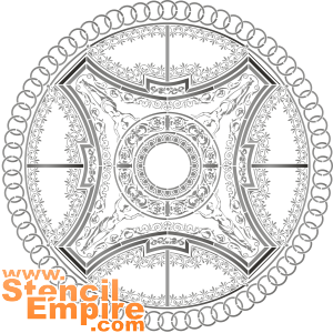 Brits plafond 07.1 (Stencils met klassieke motieven)