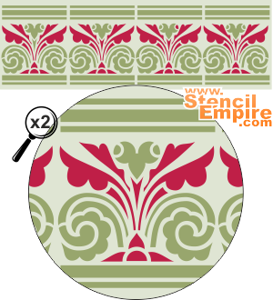 Motif de bordure 12 - pochoir pour la décoration