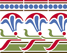 Motif de bordure 10 - pochoir pour la décoration