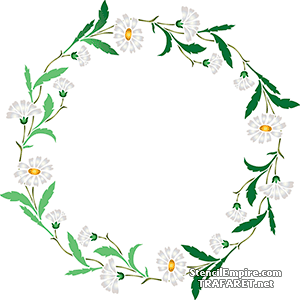 Wilde madeliefjes (ring) - sjabloon voor decoratie