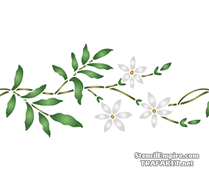 Bordure de jasmin - pochoir pour la décoration