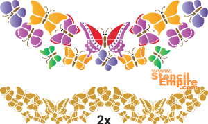 Bordure papillon - pochoir pour la décoration