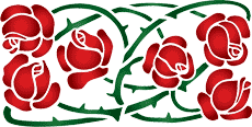 Doornige roos - sjabloon voor decoratie