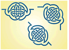 Keltische ligatuur - sjabloon voor decoratie
